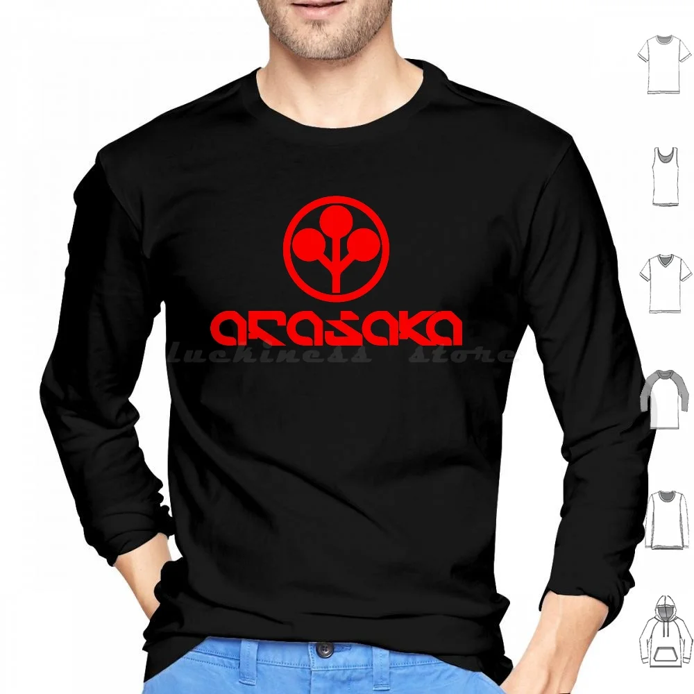 Arasaka Hoodie cotton Long Sleeve Arasaka Corp Japan Gamer Punk Future Cybernetic Scifi Android Robot Robotics Cyberworld