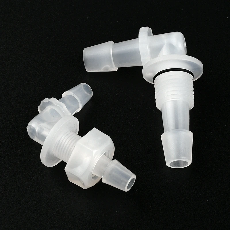 3 ~ 100 sztuk M6 ~ G1/2 do 2.4-11.1mm plastikowa Pagoda łokieć + nakrętka O-Ring System nawadniania przegubów fajka wodna akwariowych pompa