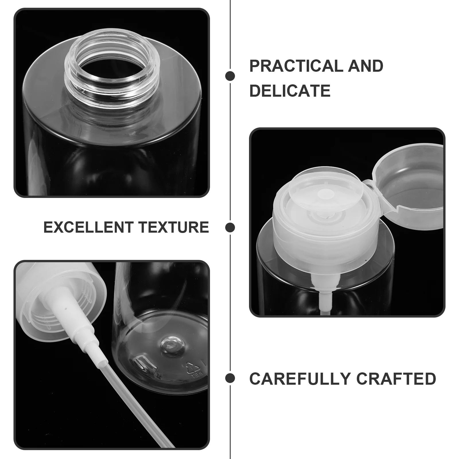 Bouteille à pompe à pression en plastique pour démaquillant, 1 pièce, bouteille de voyage pour le visage, Toner, Gel, Lotion, soins hydratants pour la peau