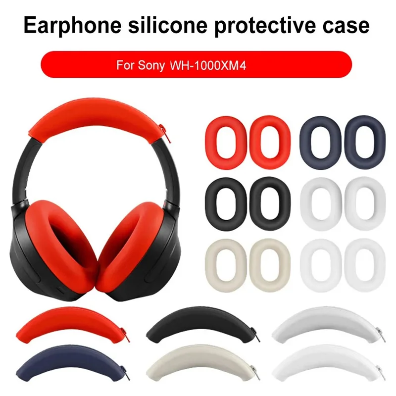 Headphone Cover for Sony WH-1000XM4 WH-1000XM3 Earphone Silicone Protective Case Headset Headbeam Protector Sleeve
