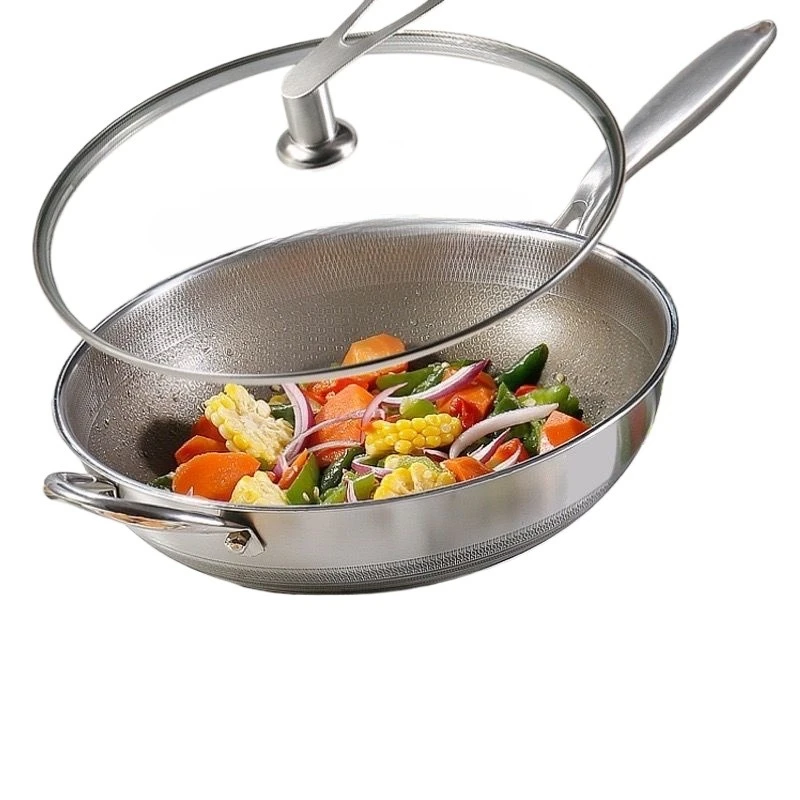

Titanium Pan Uncoated Non-stick Wok Induction Cooker Premium Smoke-free Non-stick Wok High-grade Non-stick