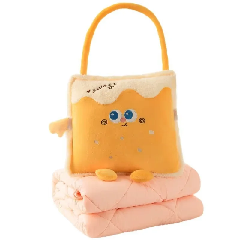 Cartoon Portable Pillow Quilt Two-in-one Pillow Blanket Office Nap Pillow Car Folding Dopamine Pillow