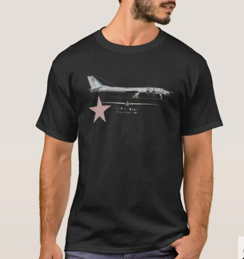 Russian Tu-95 Bear Long-range Strategic Bomber T-Shirt. Summer Cotton Short Sleeve O-Neck Mens T Shirt New S-3XL