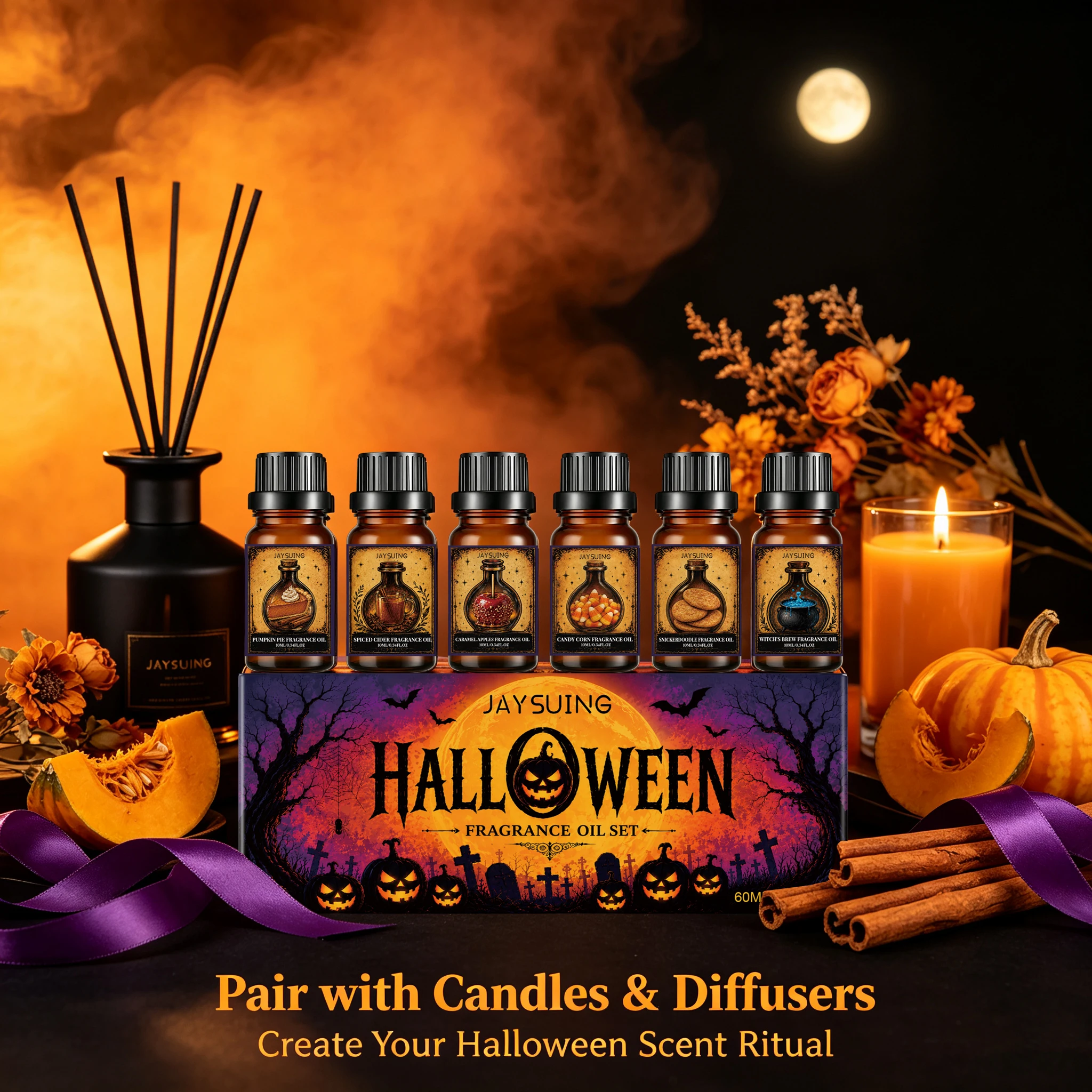 Home Fragrance - Halloween Theme Fragrance Oil Set Highly