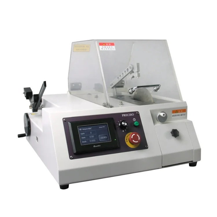 Low speed diamond saw metallographic specimen cutting machine