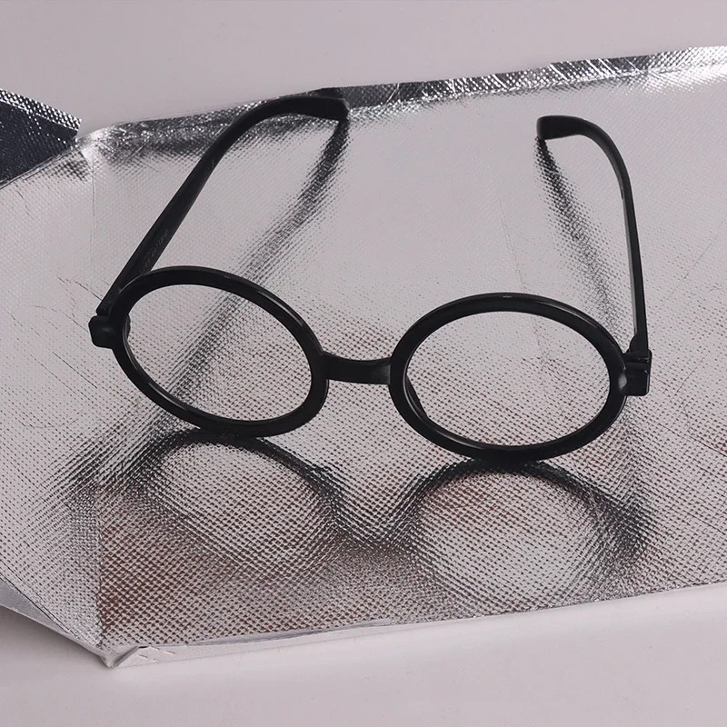 Lunettes à cadre rond Harry Potter pour enfants, sorcier, sans lentille, olympiques d\'Halloween, accessoires de cosplay, fournitures de décorations