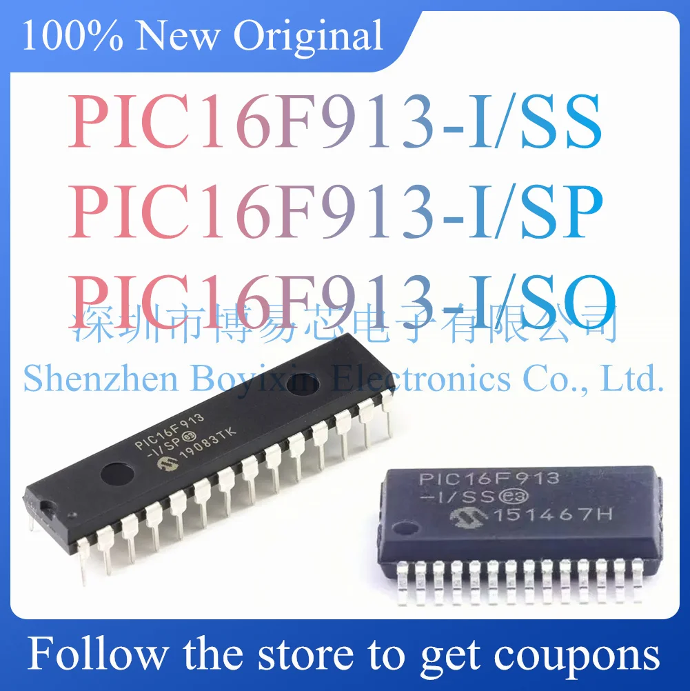 

NEW PIC16F913-I/SS PIC16F913-I/SP PIC16F913-I/SO.Original Product.