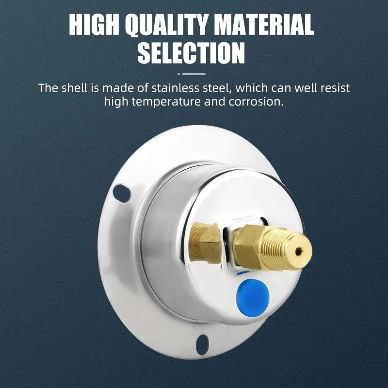 MAIRUIKESI Hot Seal Pressure Gauges Manometer 40mm -1-0-400bar/psi Back Connection With Flange For Air Water Fuel Oil