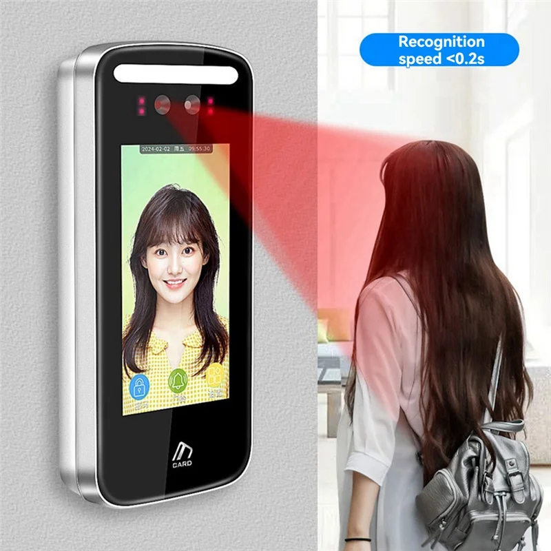 AED7-Tuya スマートライフ Wifi 動的顔認識アクセス制御 TCP/IP 勤怠システム顔リーダー防水