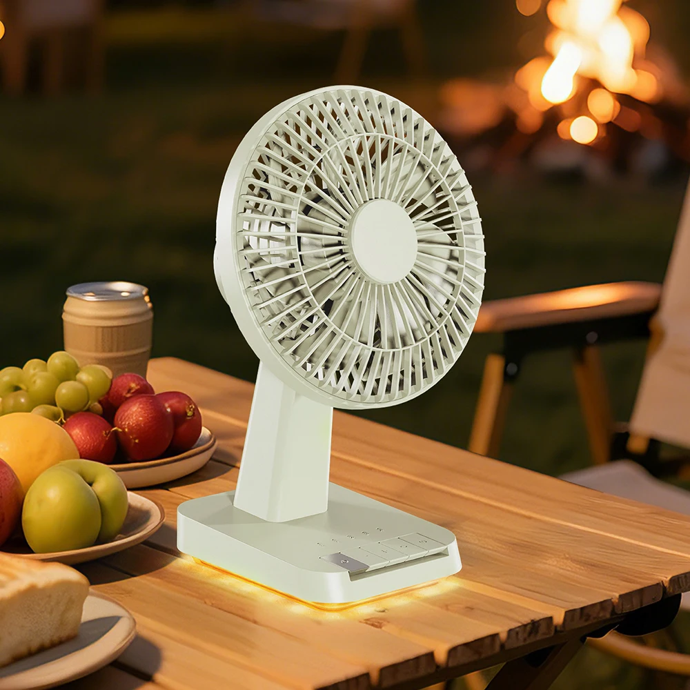 

For Rechargeable Handheld Fan Smart Timer, Automatic Swing, Foldable, Aromatherapy Mosquito Repellent LED Outdoor