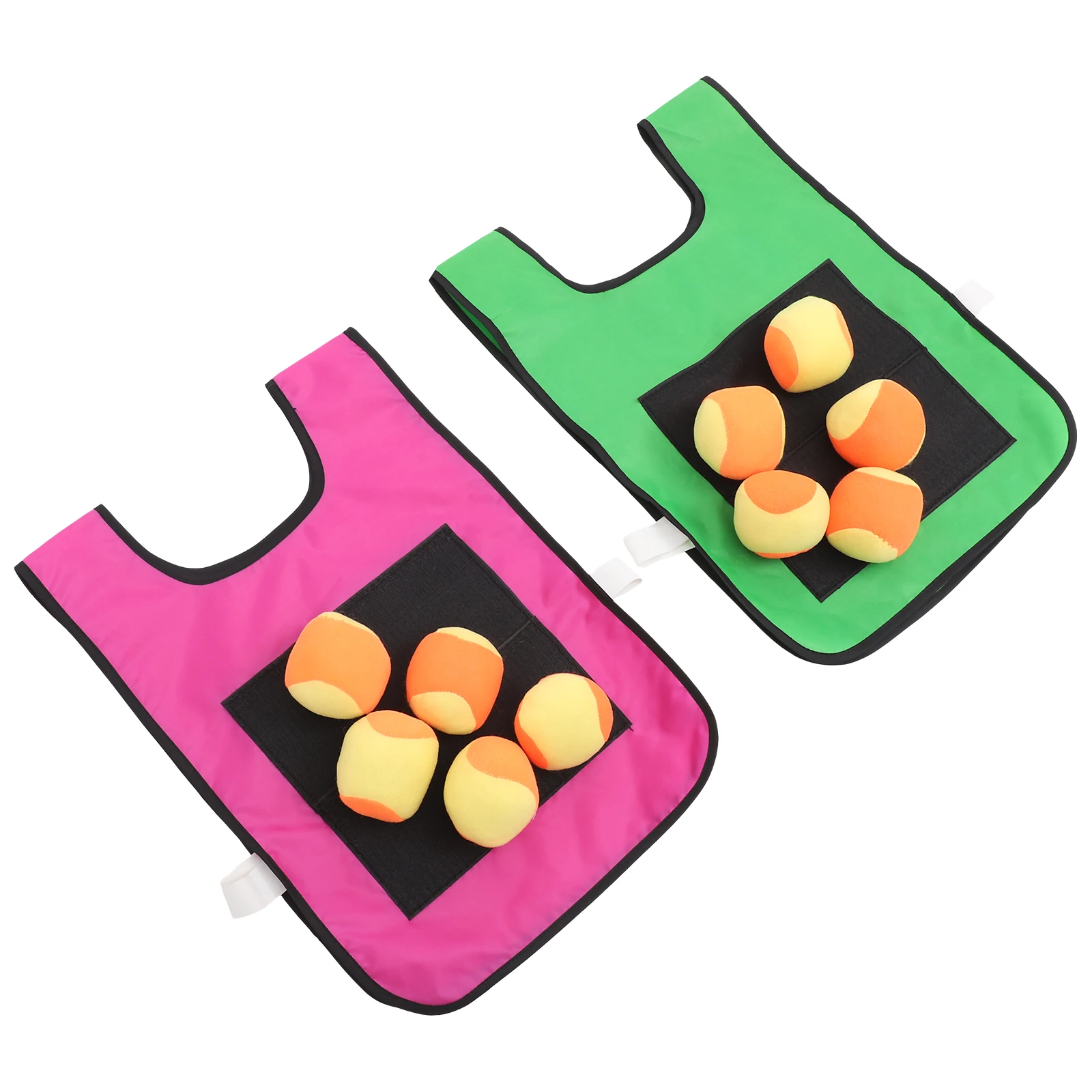 

10 pcs Sticky Sticky Ball Target Vest 10 Soft Balls Premium Polyester Kids Toddler Group Game