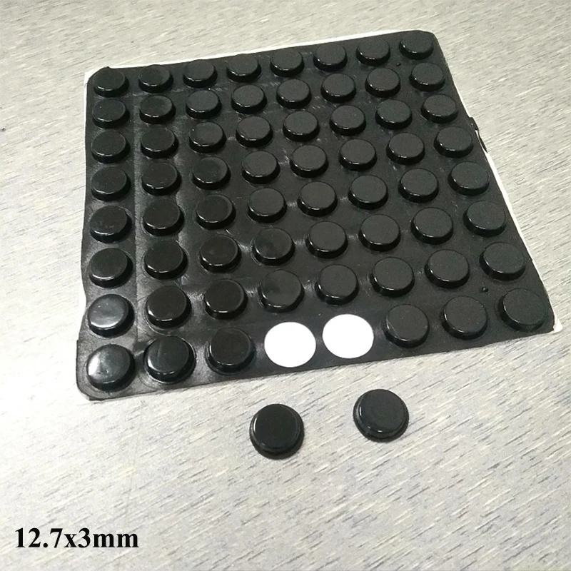 128Pcs 12.7*3Mm Self-Adhesive Silicone Rubber Feet Furniture Pads Cushion Protective Door Stopper Damper Cabinet Bumpers Pad