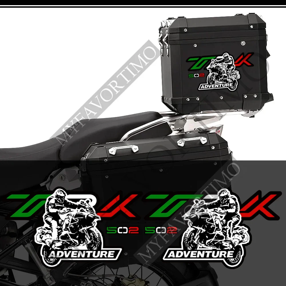 Motorfiets Stickers Aluminium Top Side Kofferbak Bagage Gevallen Doos Fietstassen Decal Voor Benelli TRK 502 TRK 502 Adventure