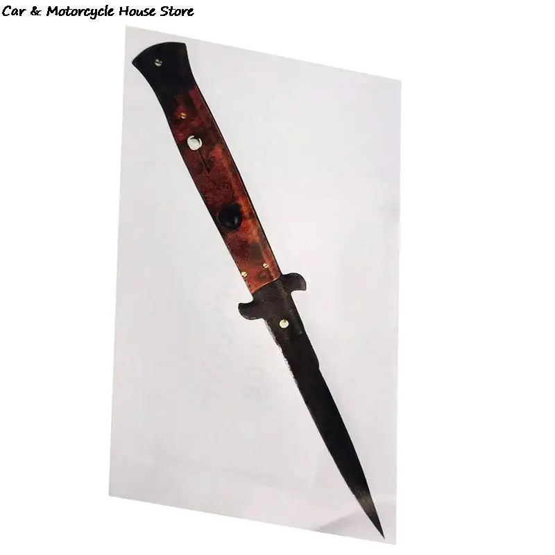Creative Personality Car Sticker 15cm Butterflies Switchblade Knives Sunscreen Waterproof PVC Stickers Car Decal（Is sticker)