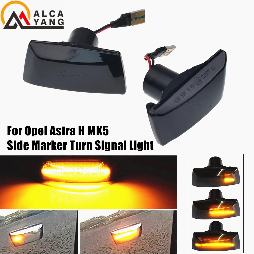 2 Pcs Led Dynamic Turn Signal Light Side Fender Marker Sequential Blinker For Cadillac BLS CTS Cascada Buick Saturn Aura Daewoo