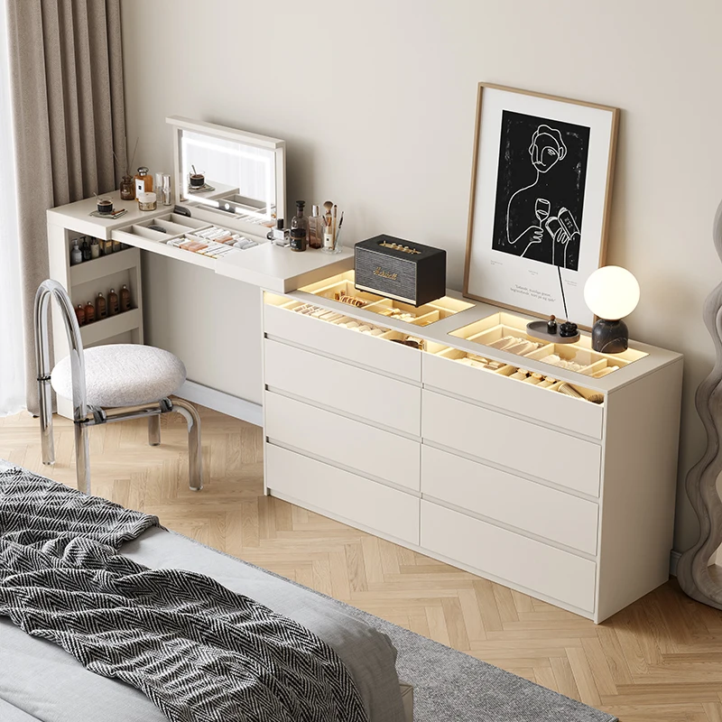 المهنية الشمال الغرور الجدول الفتيات مرآة المنظم صالون الغرور الجدول الأسود Tallboy Coiffeuse دي Chambre الأثاث