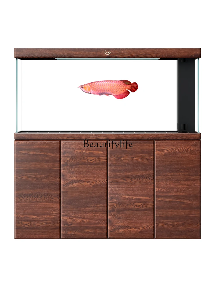 

Fish Tank Living Room Home Large Bottom Filter Change Water Super White Glass Dragon Fish Tank