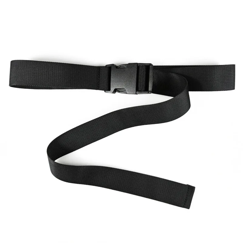 Outdoor Student Military Training Adjustable Waistband No Metal Leisure Belts Tactical Men's Elastic Belt Black Automatic Buckle