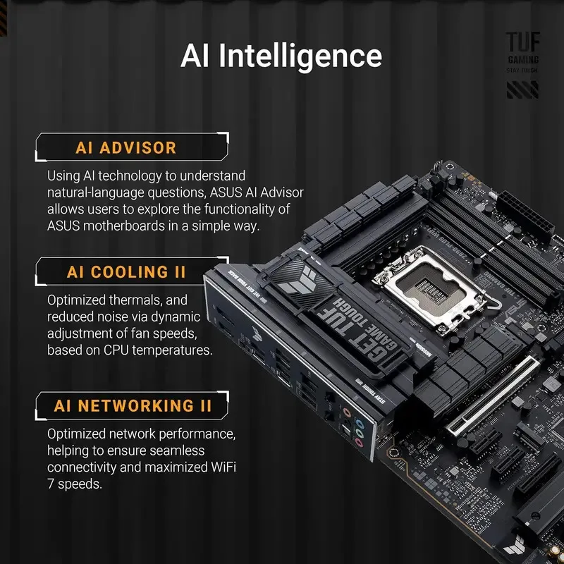 TUF Gaming Z890-PLUS WiFi Intel Core Ultra Series 2 Ready Advanced AI PC-Ready DDR5 LGA 1851 ATX Scheda madre per desktop Nuovo