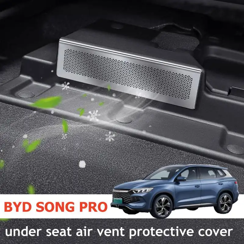 For BYD SONG PRO DMi 2024 2025 Under Seat Air Outlet Flow Vent Intake Grille Protect Cover Accessories