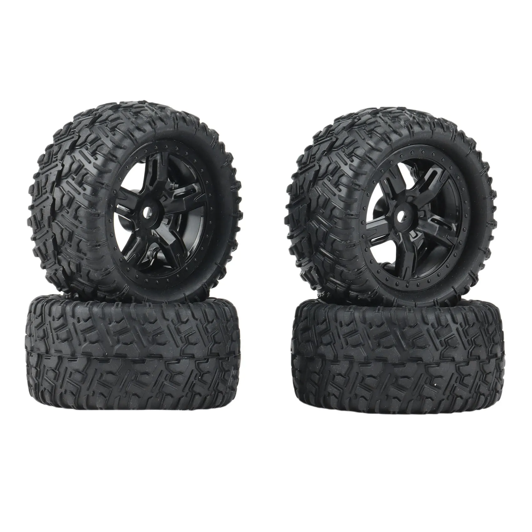 4Pcs Rubber Tires Tyre Wheel P6973 for Remo Hobby Smax 1621 1625 1631 1635 1651 1655 1/16 RC Car Upgrade Parts