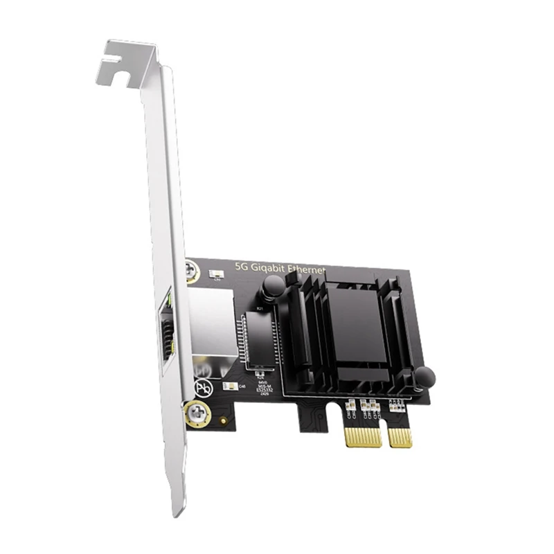 

AU61-5G Pcie To RJ45 Network Card RTL8126 Chip Gigabit Ethernet PCI Express Network Card 10/100/2500/5000Mbps For Desktop