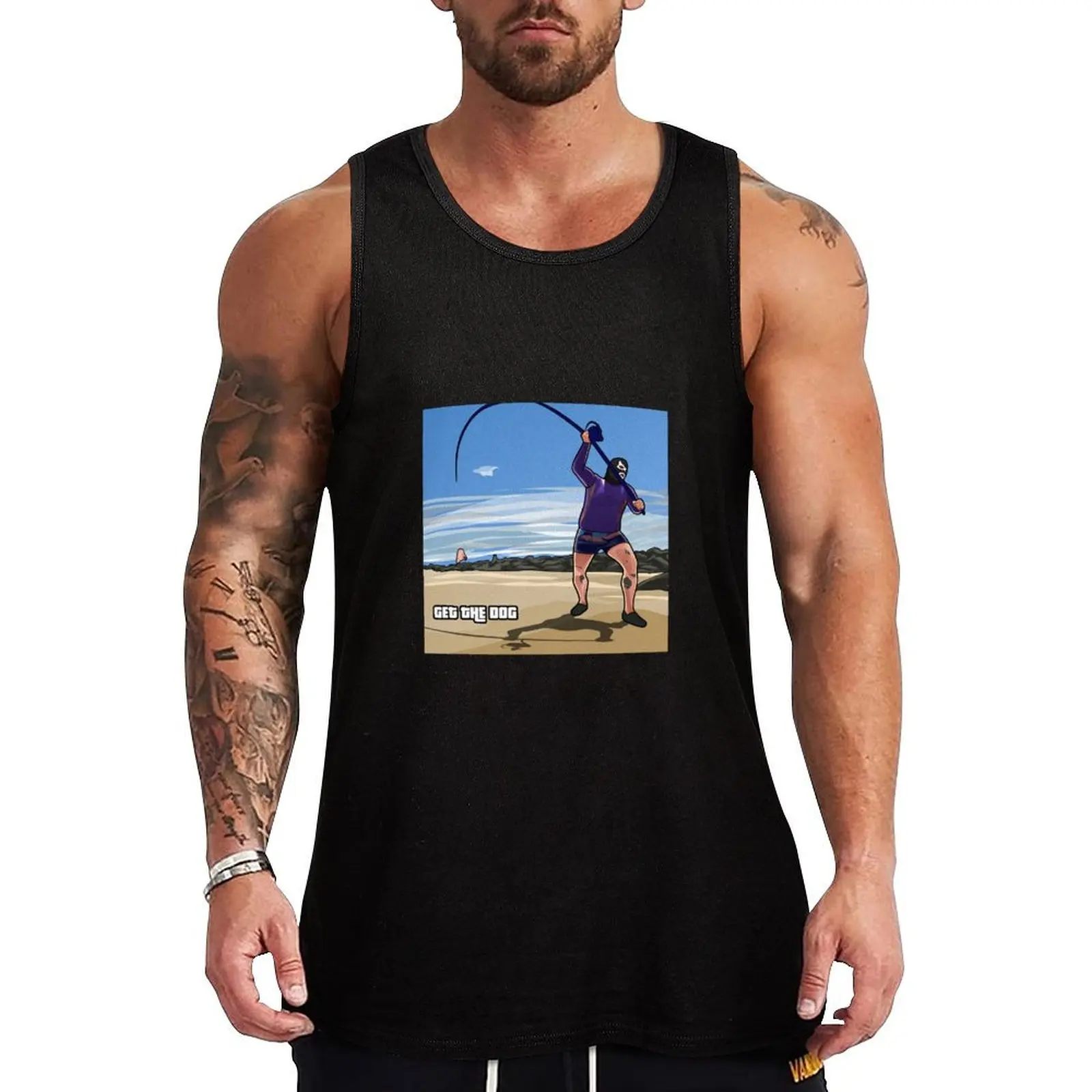 

Get The Dog Willem Powerfish Tank Top Casual Loose Tank Top Summer Sleeveless Daily Wear