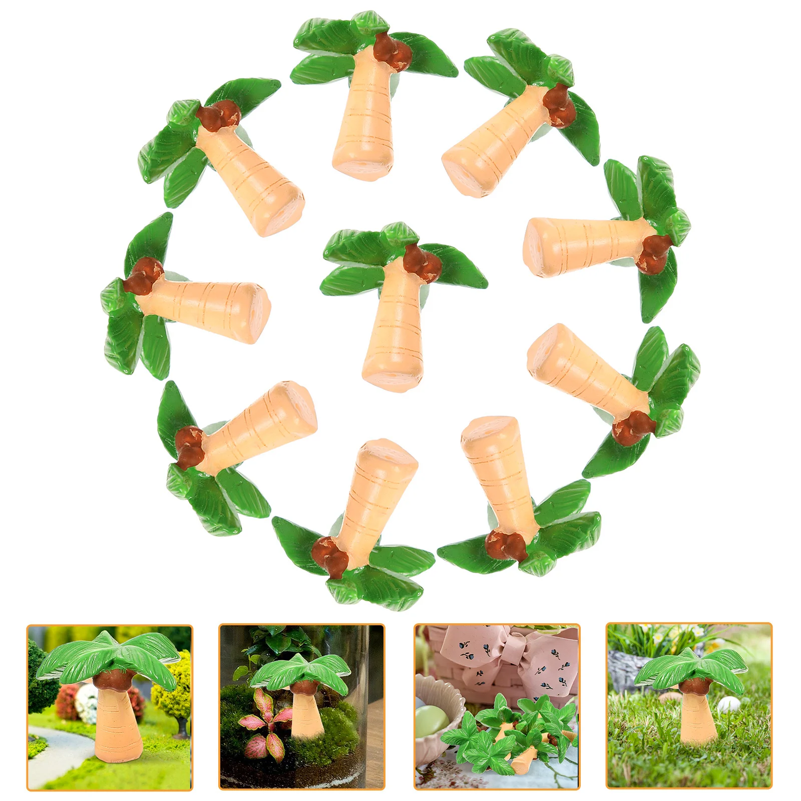 10 Pezzi Mini Alberi Decorativi per Paesaggi in Miniatura, Accessori per Tavoli di Sabbia, Alberi Artificiali in Plastica per Scene Domestiche