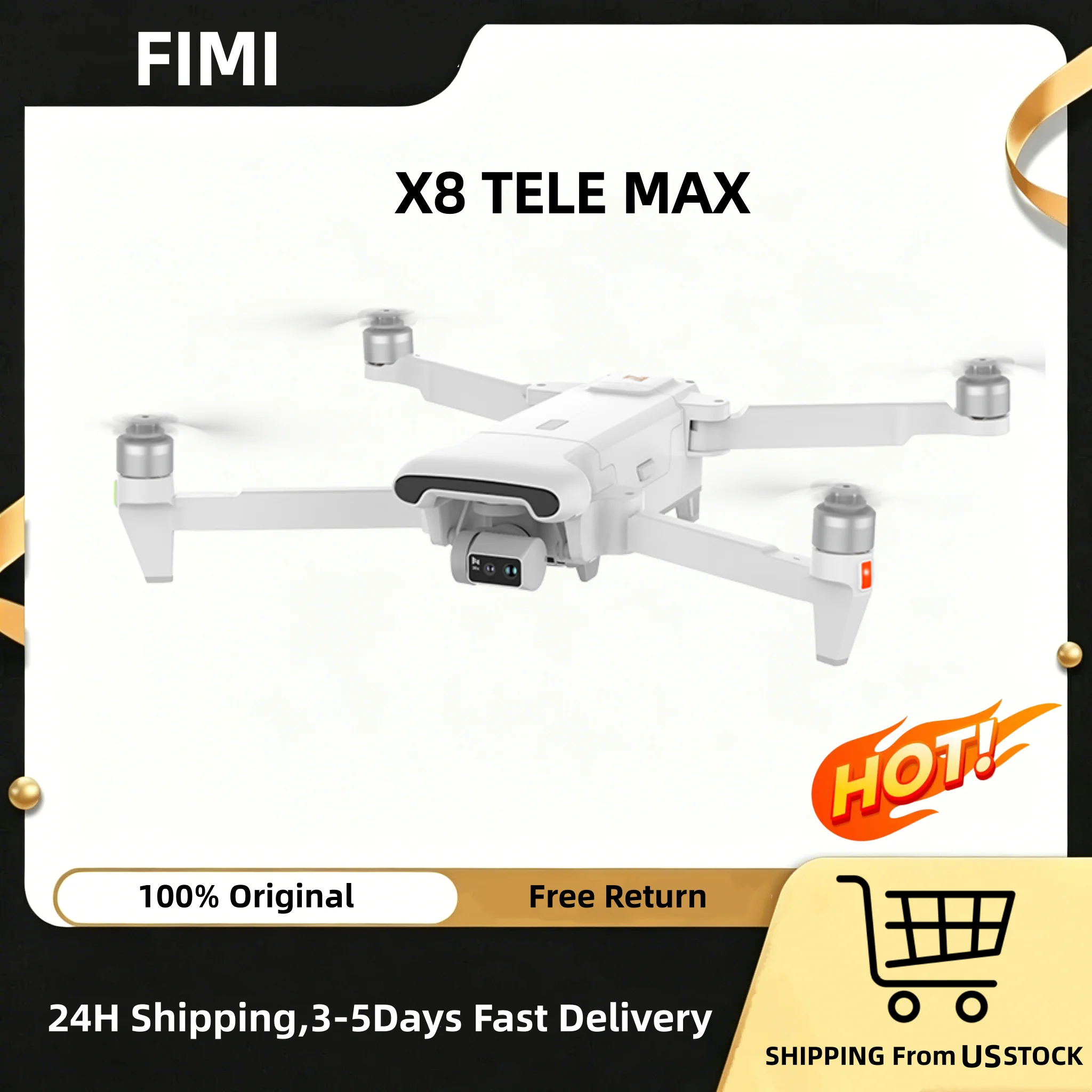 Fpv Drone Charger - FIMI X8 TELE MAX 長距離ホワイト ロングレンジ