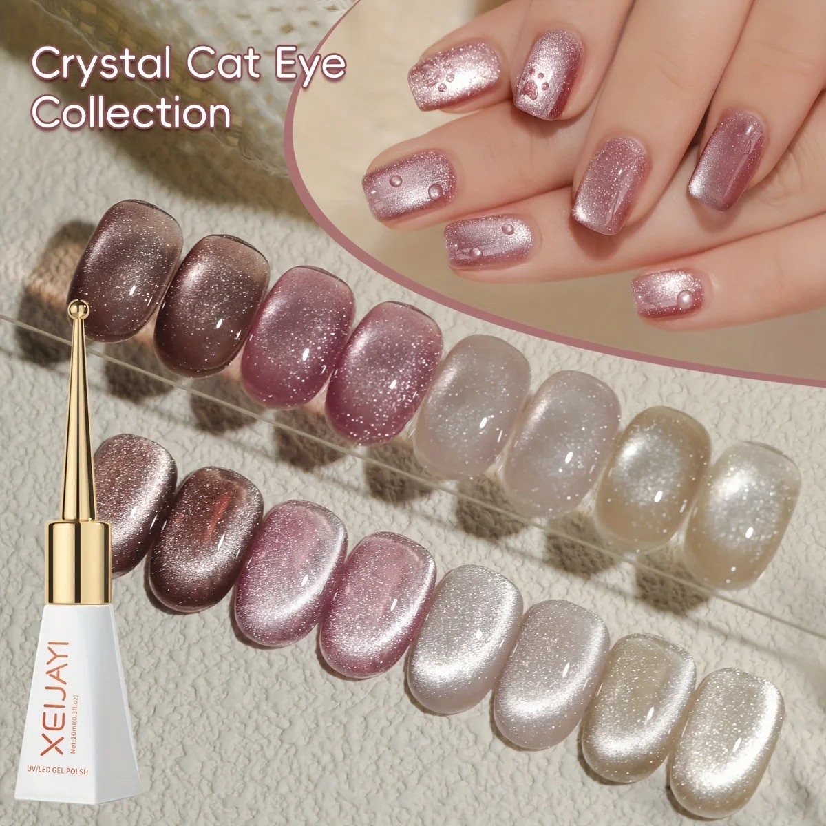 

4pcs 10ml popular cat eye magnetic gel nail polish optional nail polish women summer gift