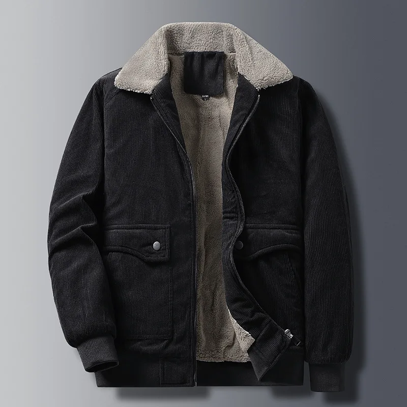 Veste en velours côtelé pour homme, nouvelle tendance hiver 2026, vêtements en coton, coupe ample, d