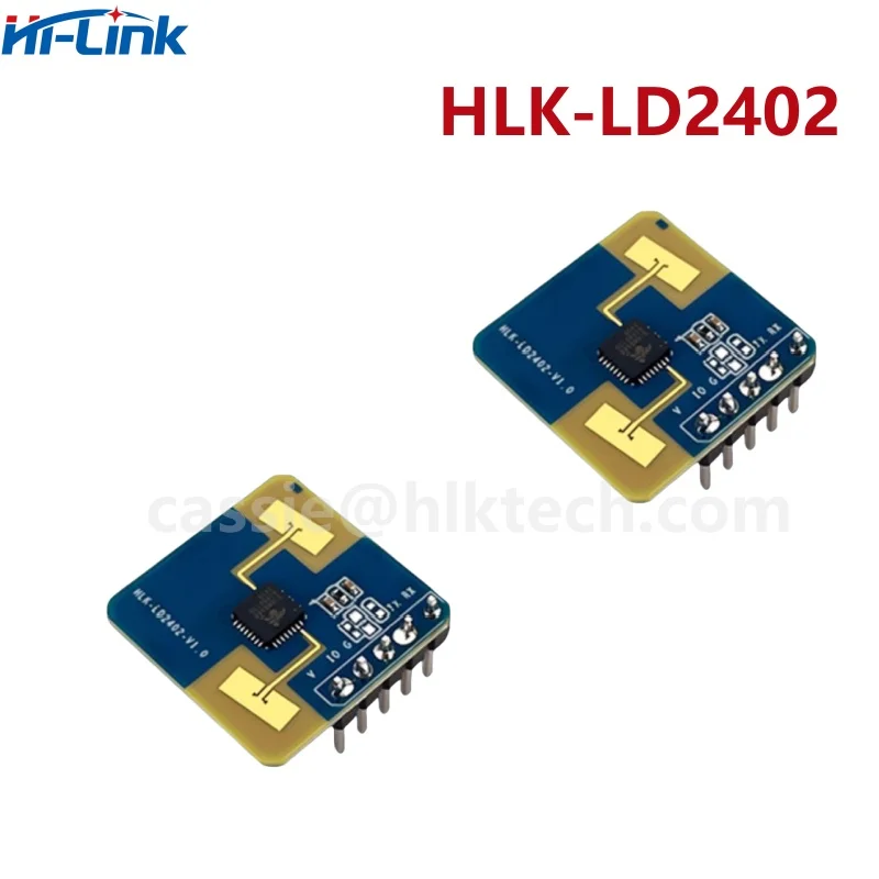 Hi-Link HLK-LD2402 정적 인체 존재 감지, AIoT 밀리미터파 센서 레이더 모듈, GPIO 및 UART 인터페이스, 24G, 7m