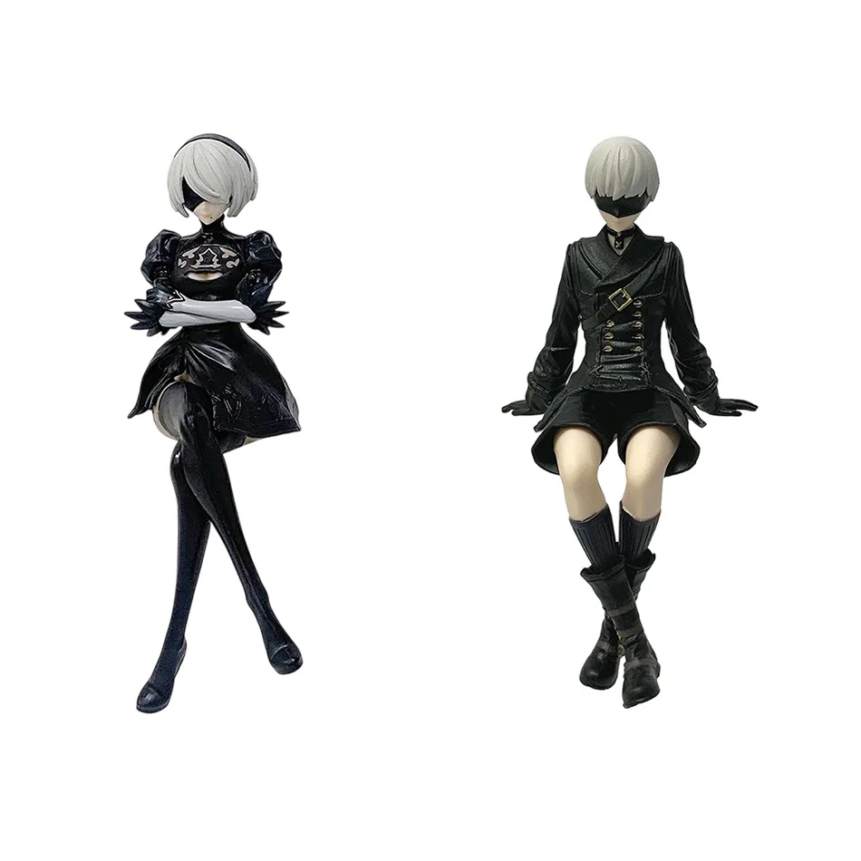 15CM NieR: Automaten Yorha Type A2 9S 2B PVC Anime Actiefiguren Model Collectie Ornament Anime Cartoon Model Speelgoed Gift