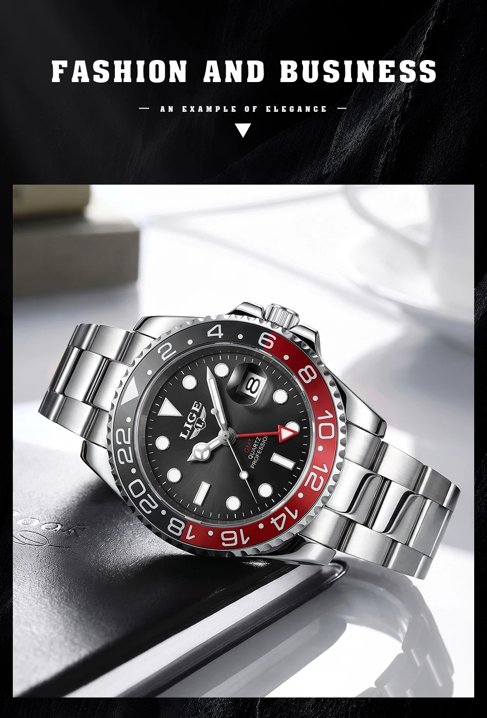 Montre homme LIGE en acier