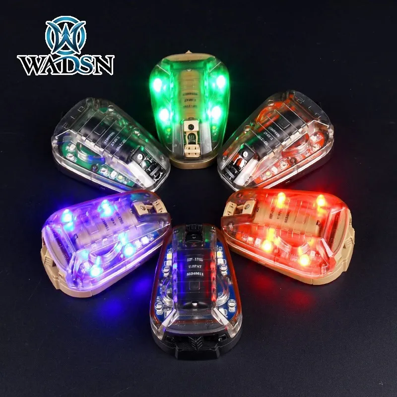 

WADSN Tactical Waterproof Fast Helmet Light HEL STAR 6 GEN3 Red Green Blue IR Strobe Outdoor Survival Safety Signal Flash Lamp