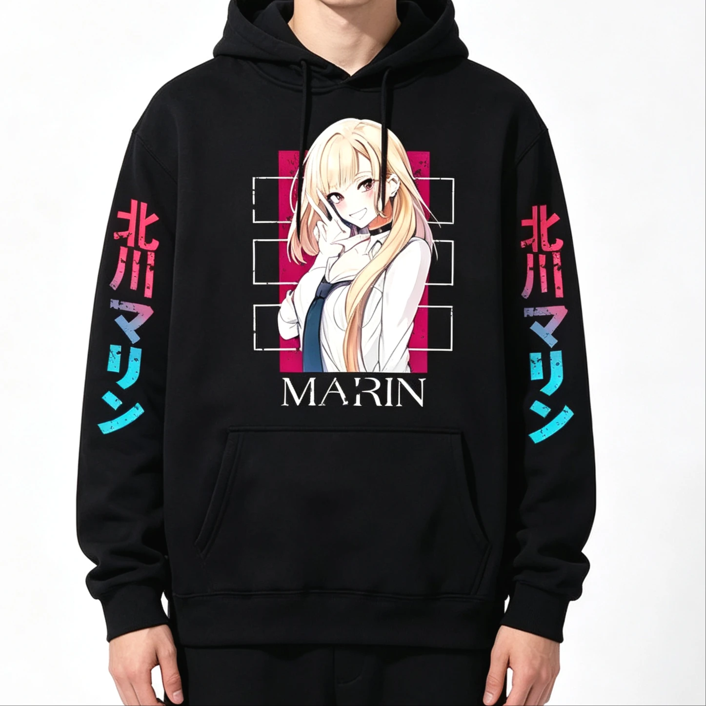 Bestseller My Dress-Up Darling Anime Marin Kitagawa Niedlich Bedruckter Kapuzenpullover Y2K für Männer und Frauen Harajuku Vintage Gothic Hip Hop Sweatshirt