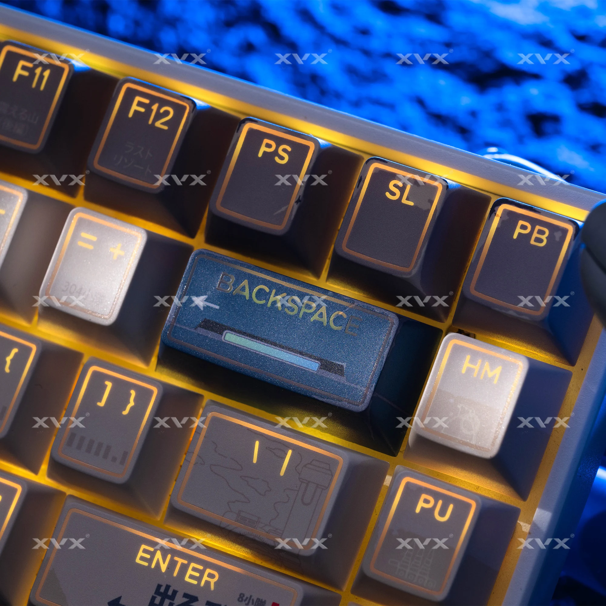 XVX 142 Keys Gundam Keycaps Shine Through Cherry Profile PBT Dye