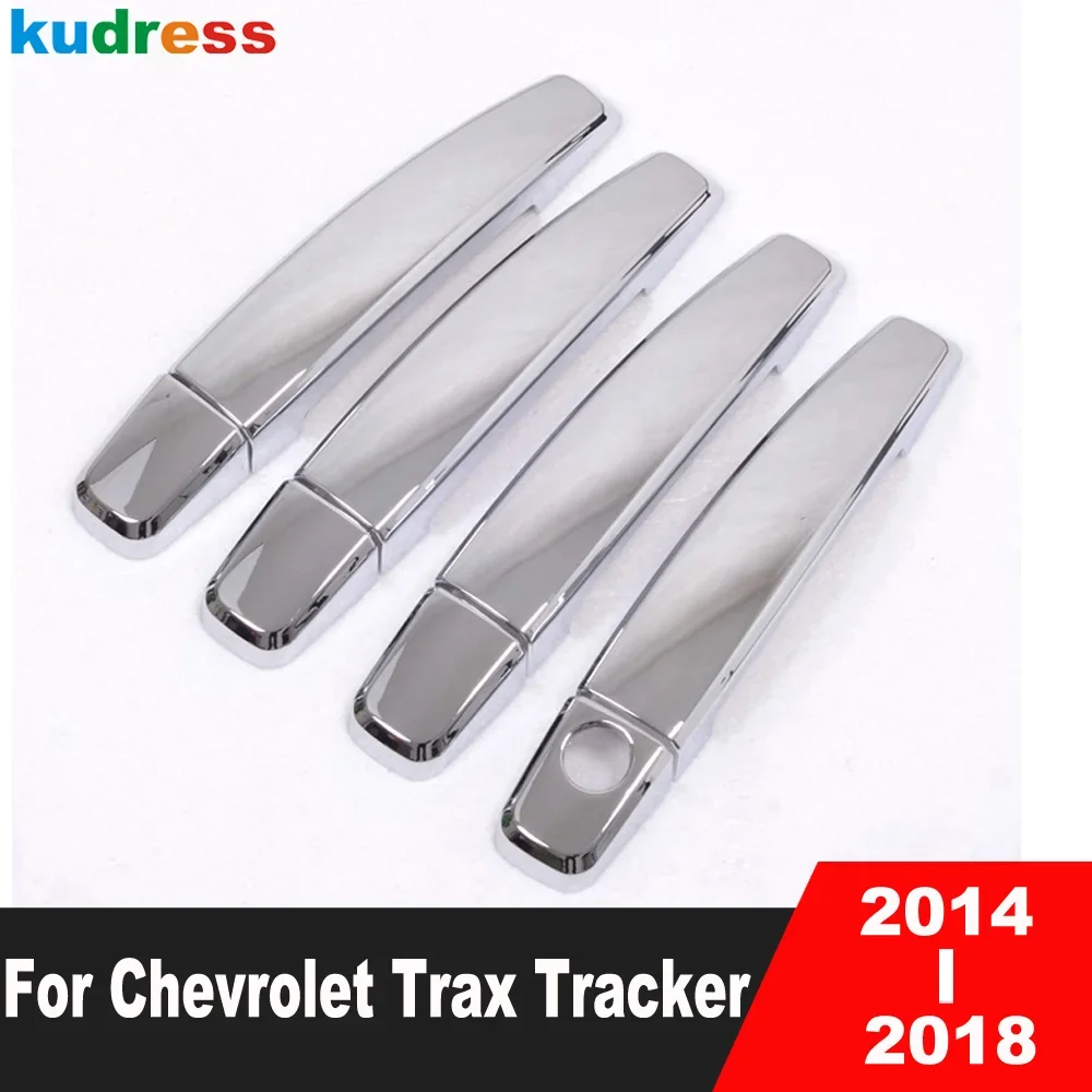 Door Handle Cover Trim For Chevrolet Trax Tracker 2014 2015 2016 2017 2018 Chrome Car Accessories Side Handle Catch Cap Covers