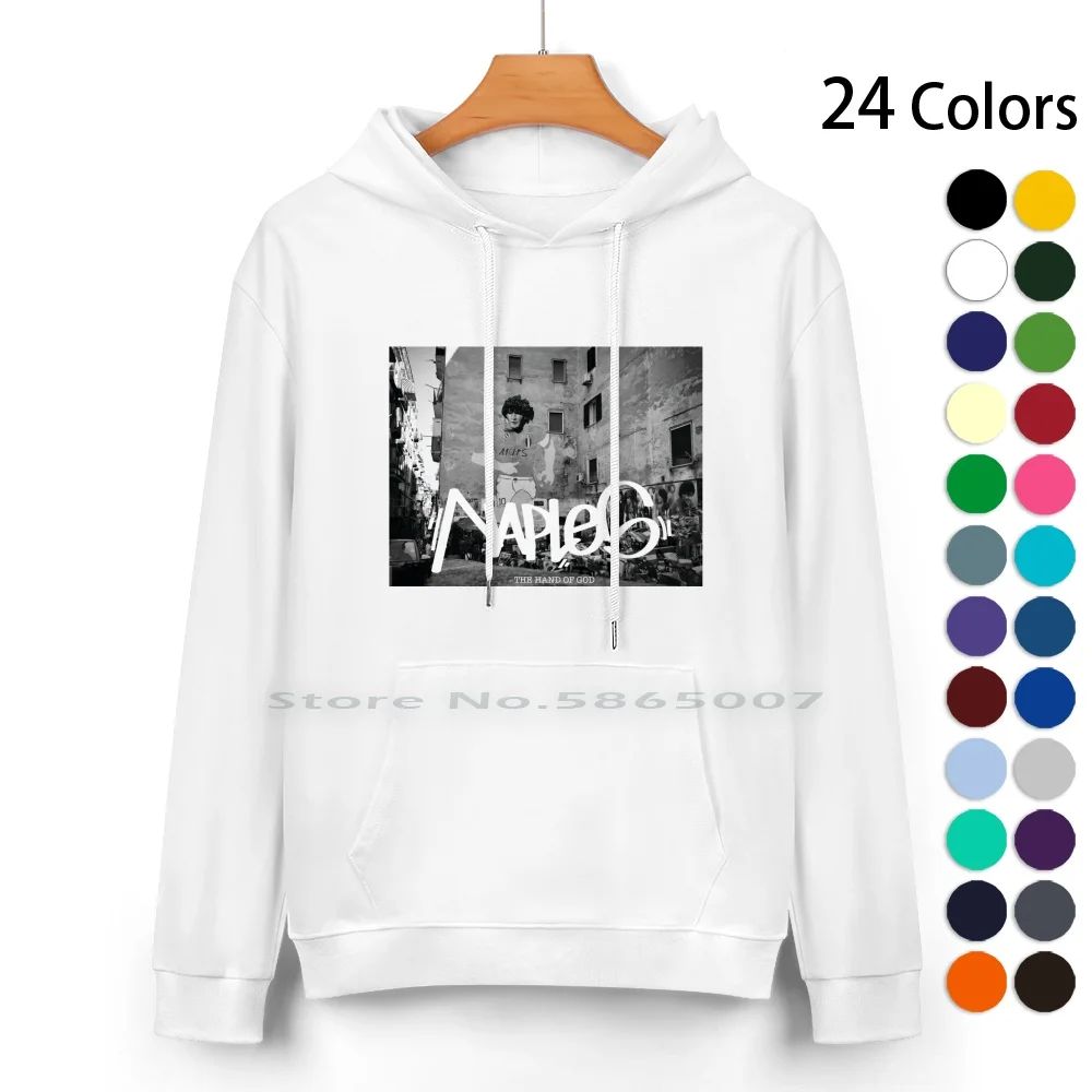 

Diego Armando Maradona | S.s.c. Napoli Pure Cotton Hoodie Sweater 24 Colors Diego Maradona The Hand Of God Maradona Napoli