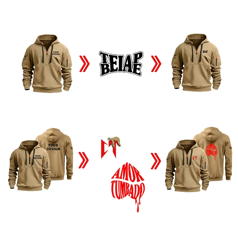 الأوروبية الجديدة الخريف/الشتاء الرجال رياضي انغلق كم جيب فضفاض عارضة البلوز شعار مخصص قطرة الكتف هوديي البلوز