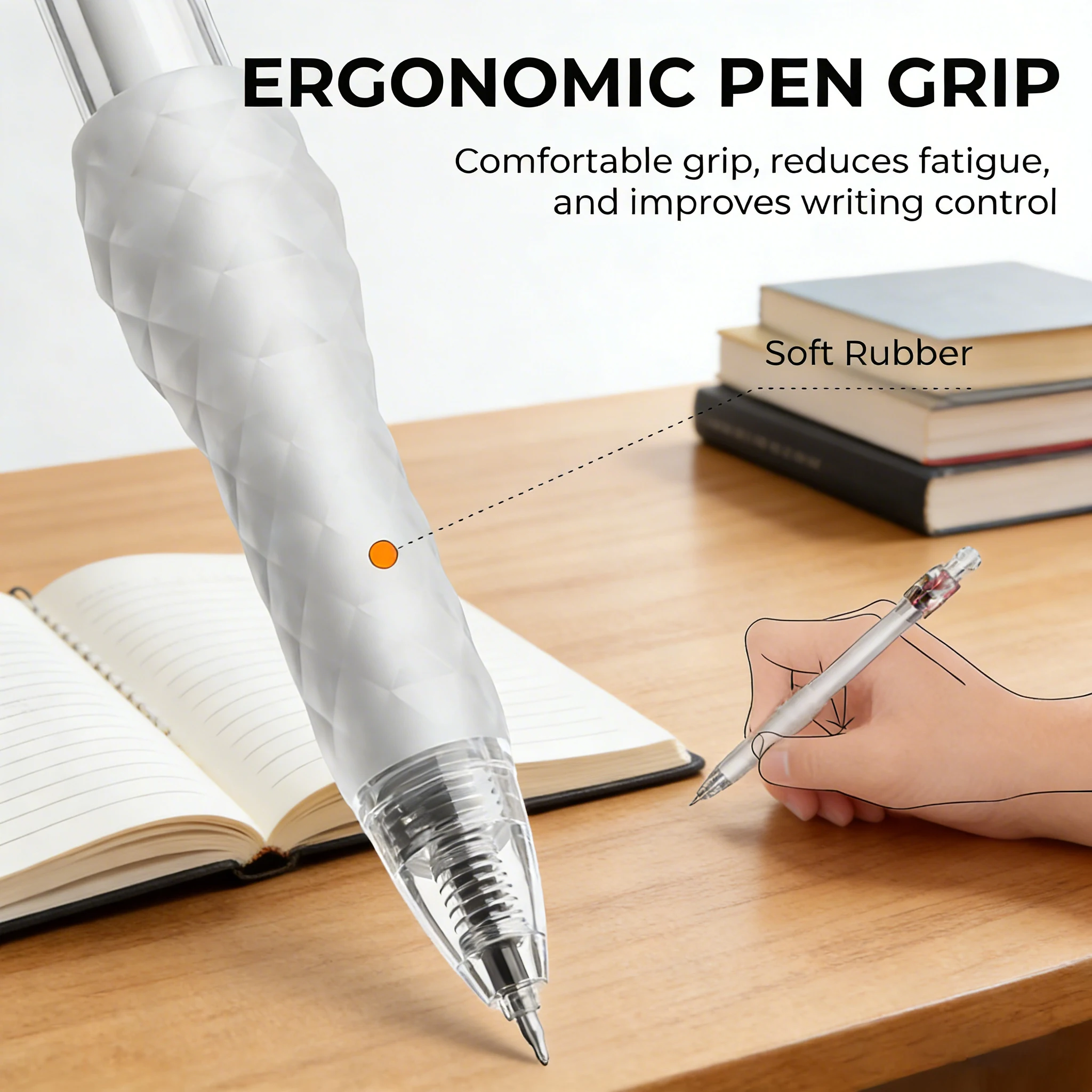 1/3Pcs 0.7mm Rotating Gel Pens, Black Ink Fine Point, Smooth Writing, Soft Grip, Quick-Dry, Cute School Supplies