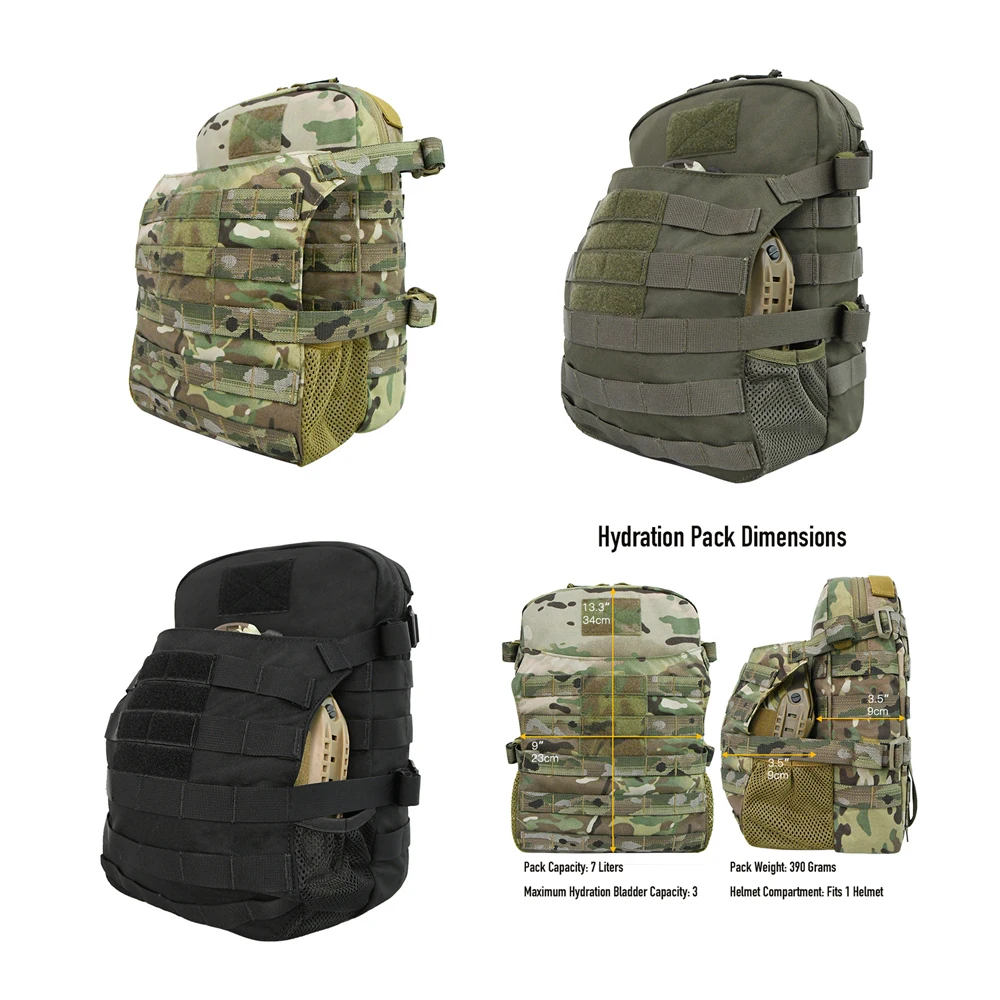 

500D нейлоновый тактический рюкзак и сумка для шлема, пакет для гидратации, охотничий походный рюкзак, уличное снаряжение