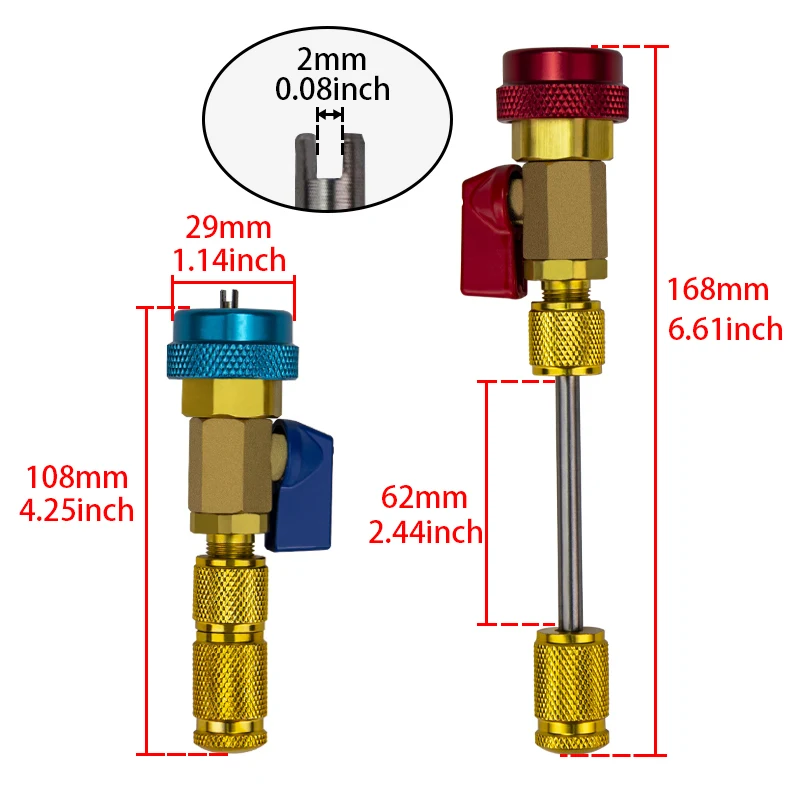 R134a R12 Valve Core Remover Installer / Replace High Low Side Schrader Valve Repair Tools A/C accessories Auto parts Cars tools