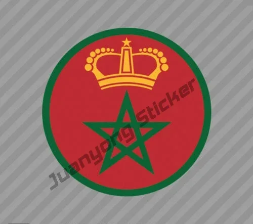 Creative Stickers Morocco Flag Map Decal Sticker Morocco Coat of Arms Vinyl Car Decals for Motorcycle Helmet Camper KK13cm