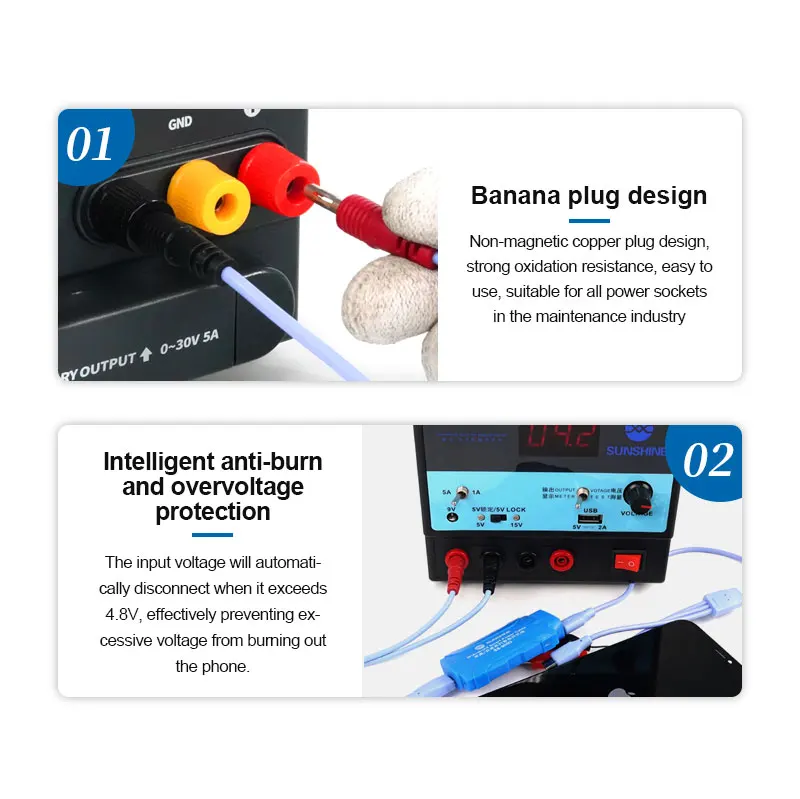 SUNSHINE SS-905D V10.0 Smart Boot Line для телефона 6S-16 Pro Max для Android серии IP/Android Smart Power-on кабель