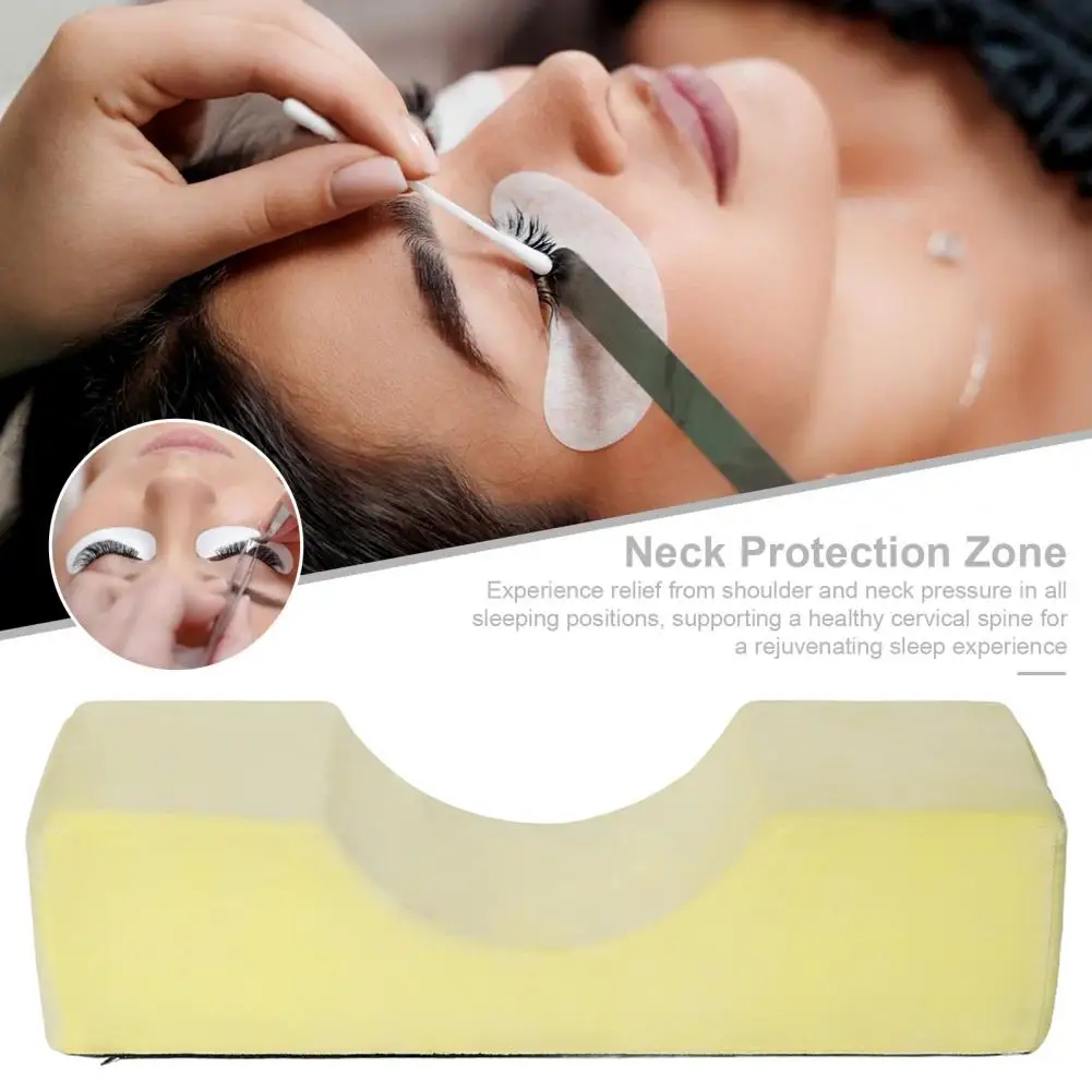 Comfortable Sleep Pillow Ergonomic U-shaped Eyelash Extension Pillow with Memory Cotton Fabric for Neck for Ultimate for Eyelash