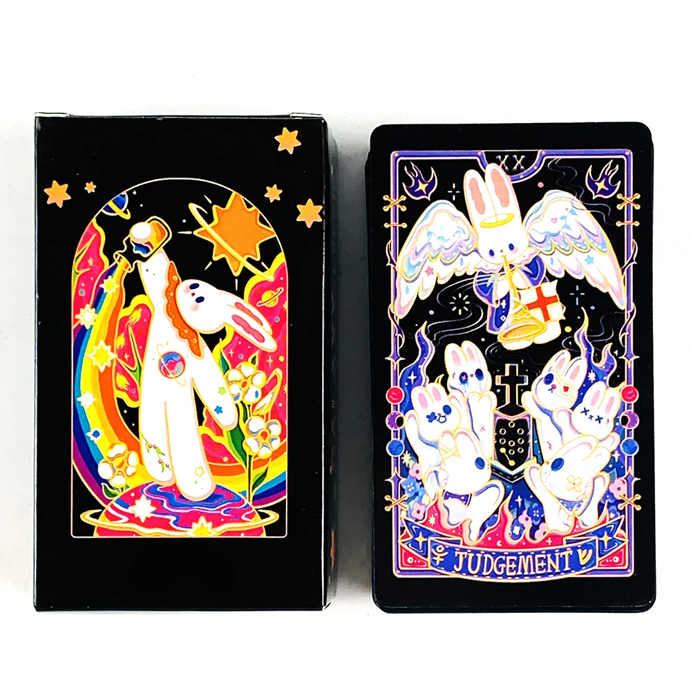 

New Tarot Deck 78pcs Cute Rabbit-themed Tarot Cards,Meditation & Party Games & Collection Cards,Halloween and Christmas Gifts