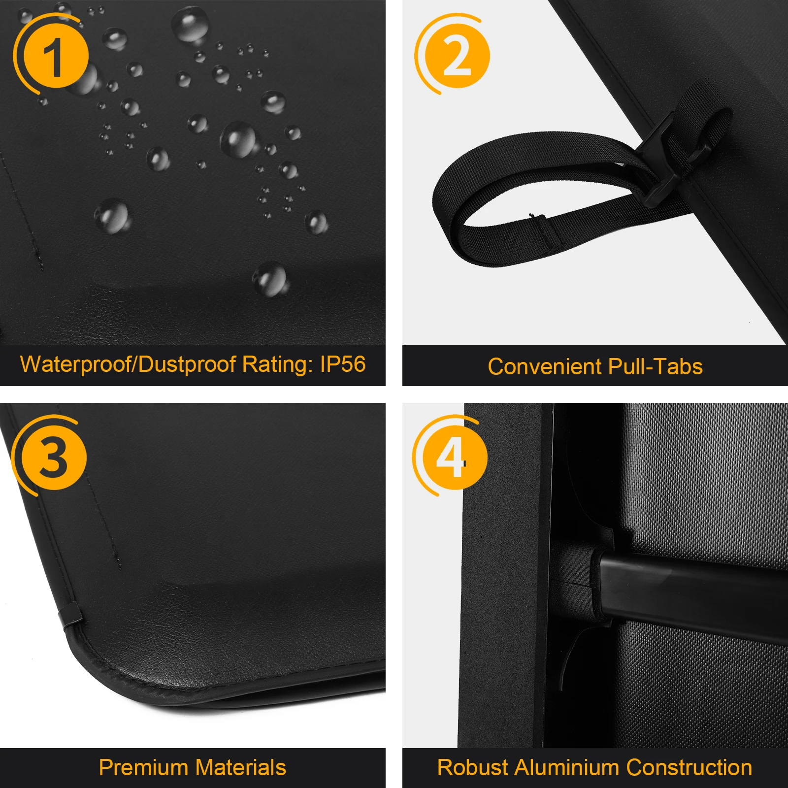 

For Ford Ranger 5 Ft Pull-Lock-Go Tonneau Cover Multi-Purpose Roller Shutter Cover IP56 Waterproof for Truck Modified Rear Trunk