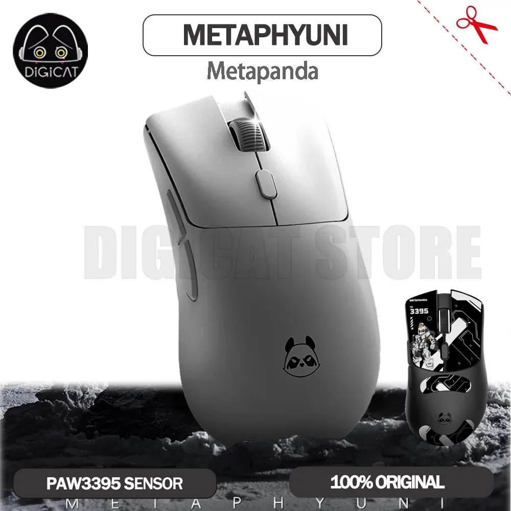 Metaphyuni Metapanda Gamer Mouse 3Mode 2.4G Wireless Bluetooth Mouse PAW3395 26000DPI Esport Gaming Mices For Win/Mac/iOS Gifts