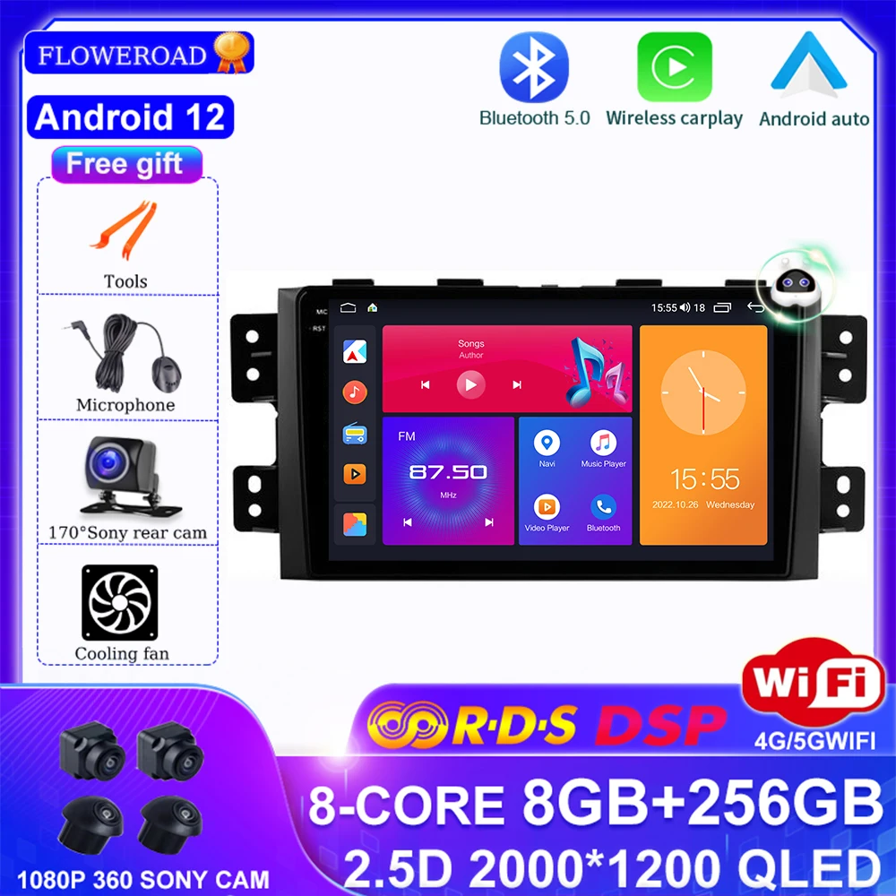 

AI Voice Wireless Carplay Android 12.0 QLED For Kia Borrego 2008 - 2011 Car Radio Multimedia Video Player 4G Navigation MP5 DVD